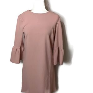 SHE and SKY  Dress Dusty Rose  with Bell Sleeves  Size-Medium